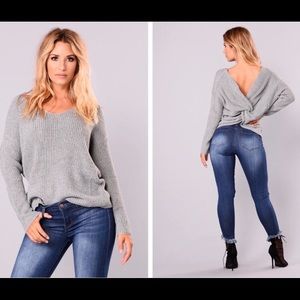 Twist back sweater